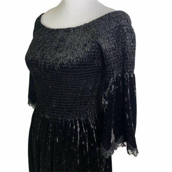 KOBI HALPERIN Dinella Velvet Off  Shoulder Dress - Picture 8 of 12